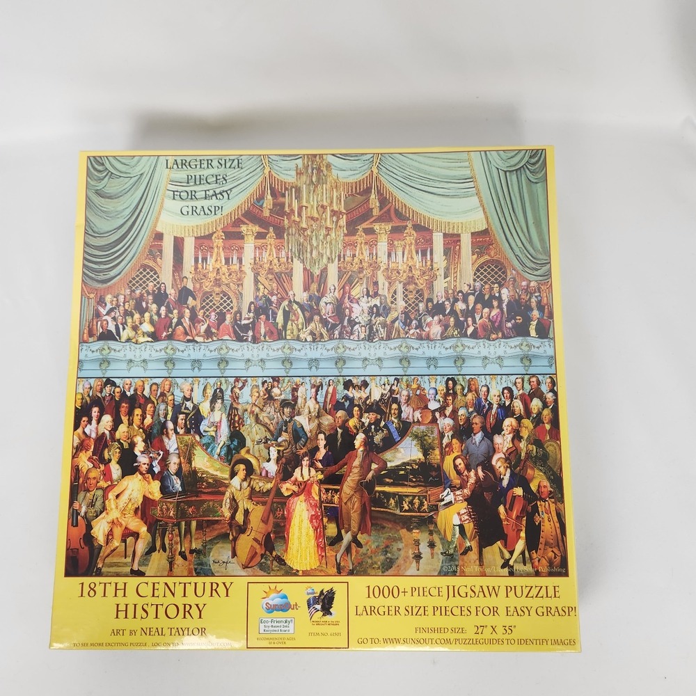Sealed New Sunsout‎ Puzzle Neal Taylor "18th Century History" 1000 pc 27"x35"